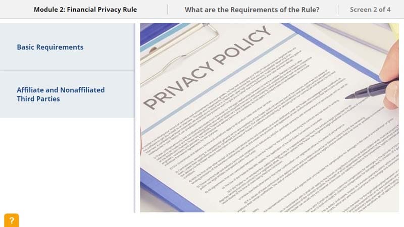 Module 2 Financial Privacy Rule