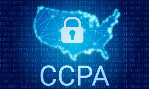 US map with lock representing CCPA training